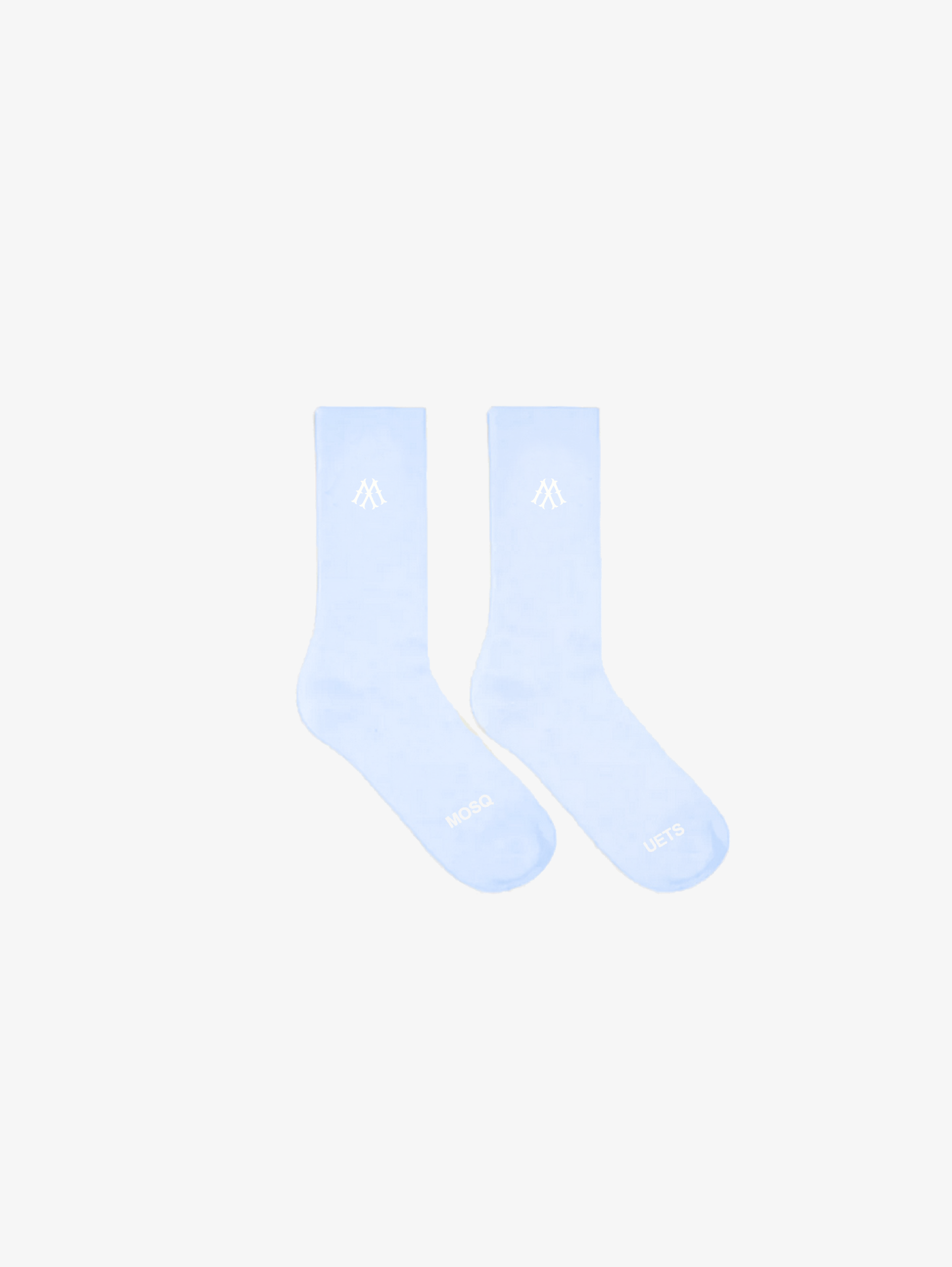 LIGHT BLUE SOCKS WITH JACQUARD LOGO