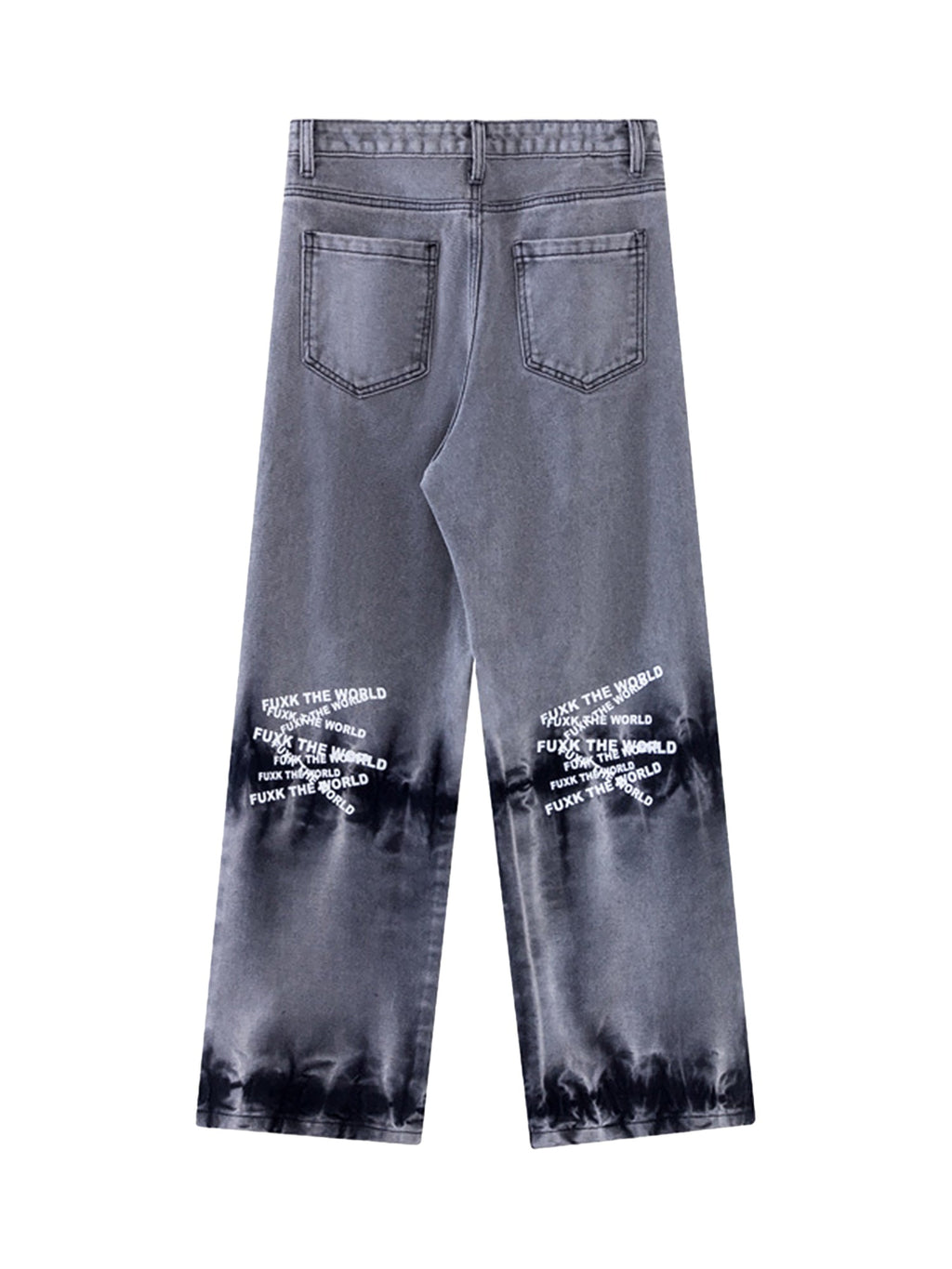 LIGHT BLUE TIE-DYE JEANS SP240325YAFO FLATTERING MID-WAIST PANT