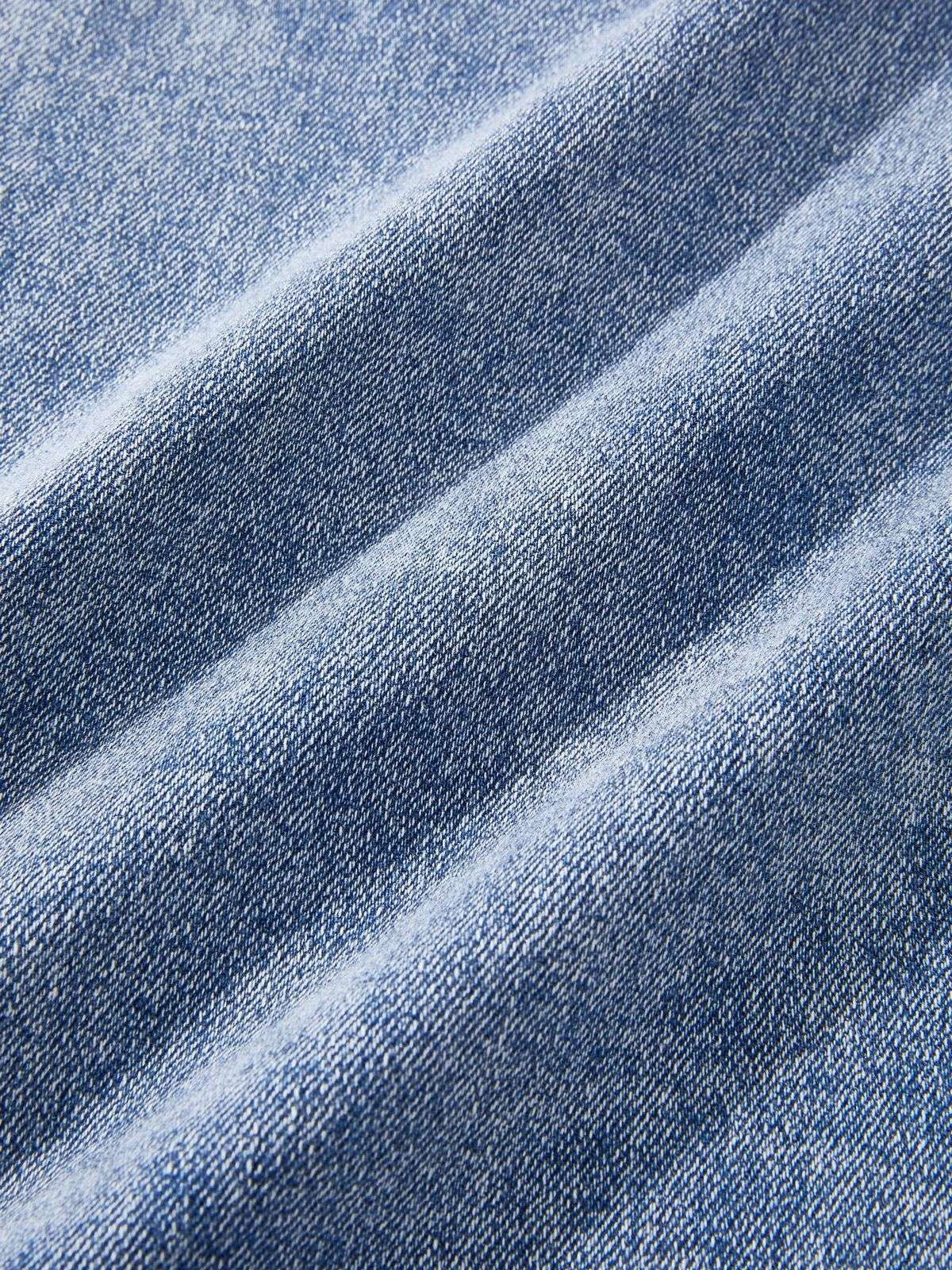 LIGHT BLUE WIDE-LEG JEANS WITH MID WAIST FADED DESIGN