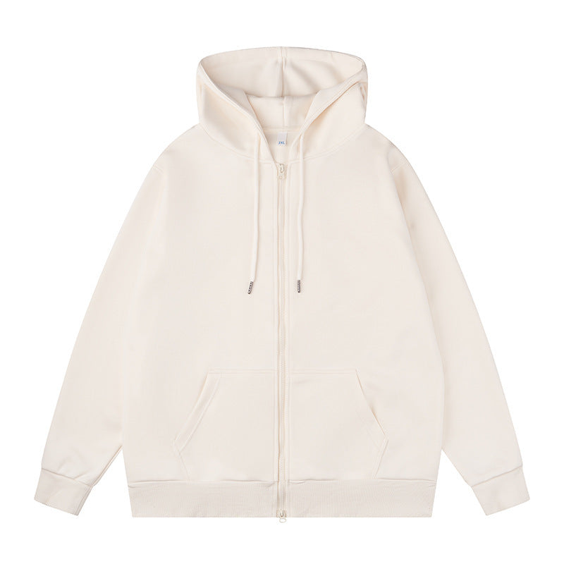 LIGHT BLUE ZIP HOODIE WITH REGULAR FIT AND RIBBED CUFFS