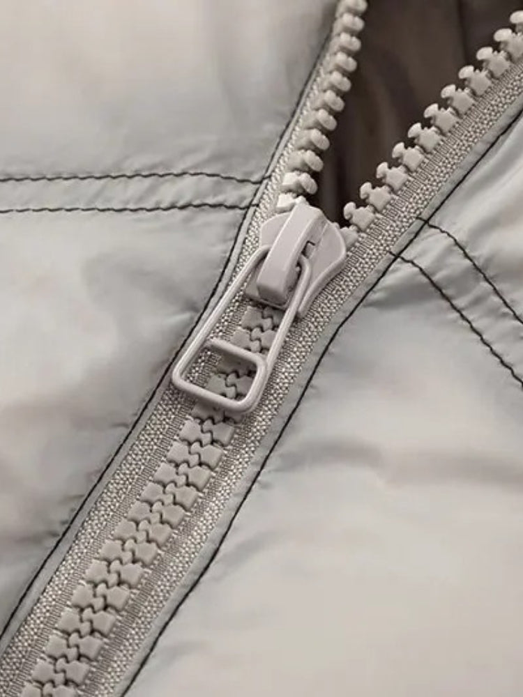 LIGHT GRAY PUFFER JACKET GONTHWID WINTER PARKA