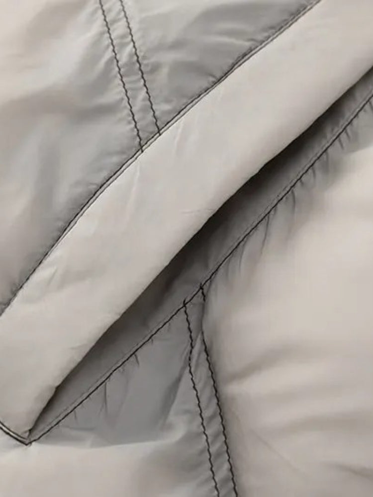 LIGHT GRAY PUFFER JACKET GONTHWID WINTER PARKA