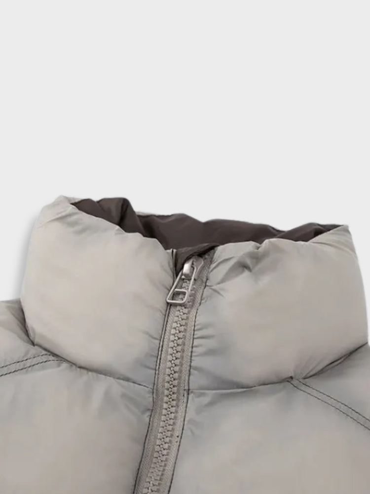 LIGHT GRAY PUFFER JACKET GONTHWID WINTER PARKA