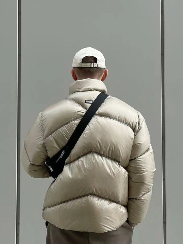 LIGHT GRAY PUFFER JACKET GONTHWID WINTER PARKA