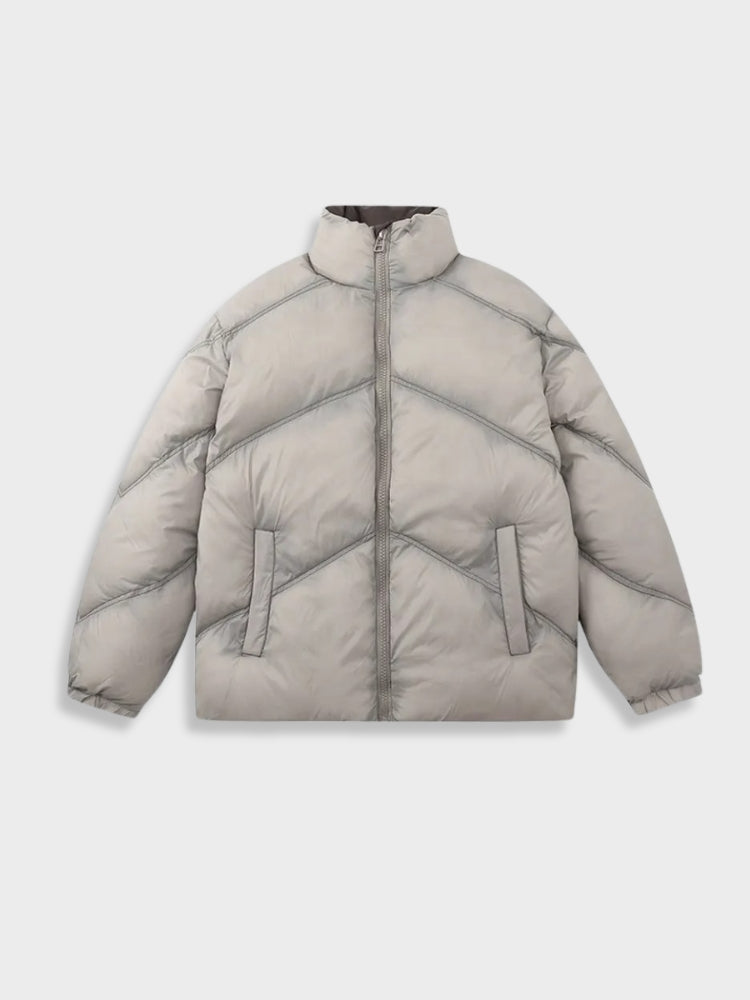 LIGHT GRAY PUFFER JACKET GONTHWID WINTER PARKA