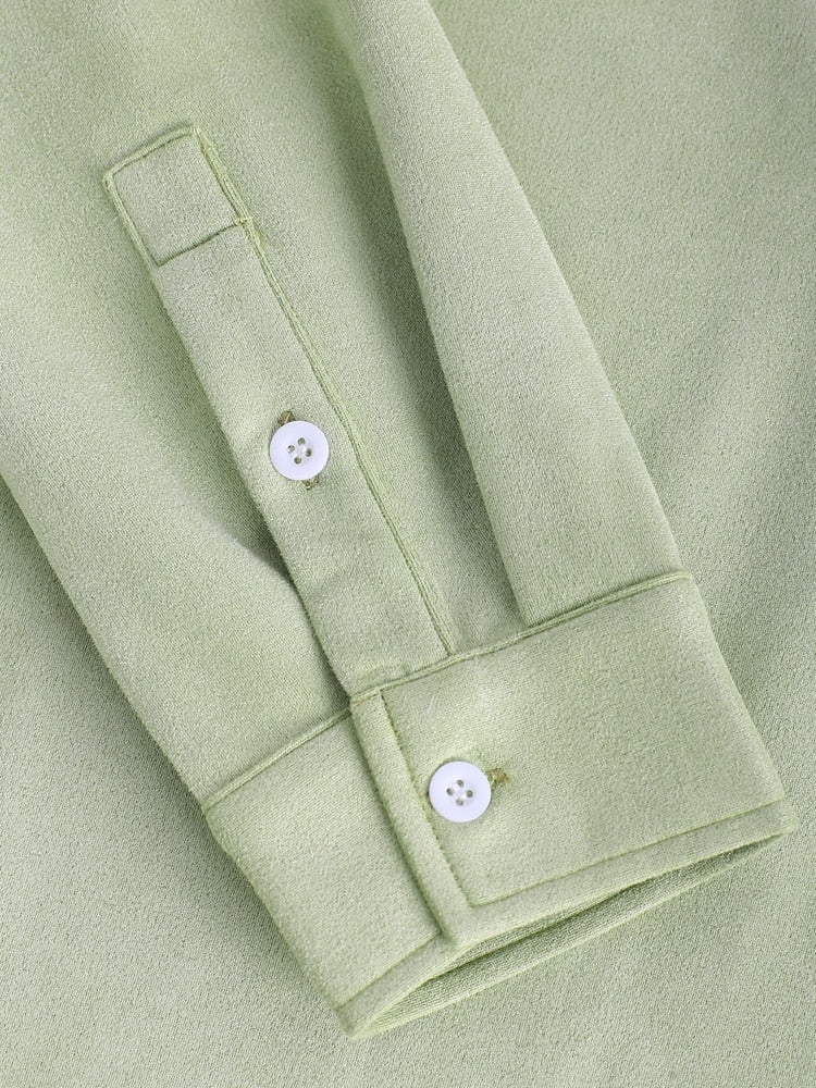 LIGHT GREEN LONG-SLEEVE POLO SHIRT - LIGHT GREEN LONGSLEEVE