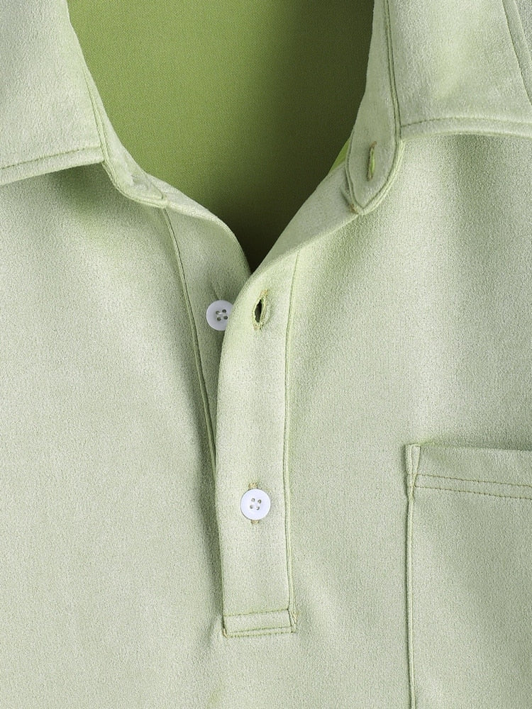 LIGHT GREEN LONG-SLEEVE POLO SHIRT - LIGHT GREEN LONGSLEEVE