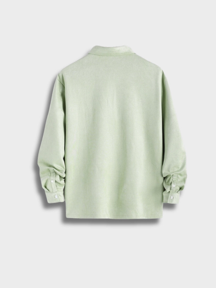 LIGHT GREEN LONG-SLEEVE POLO SHIRT - LIGHT GREEN LONGSLEEVE