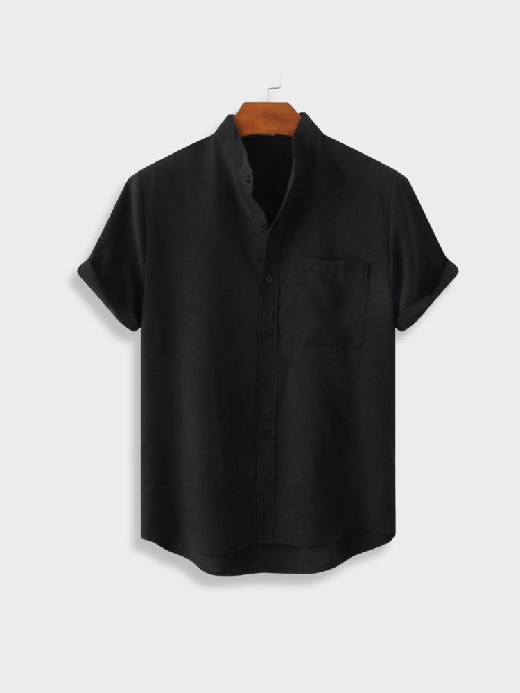 LINEN SHIRT GREEN MULTILINGUAL SHIRT