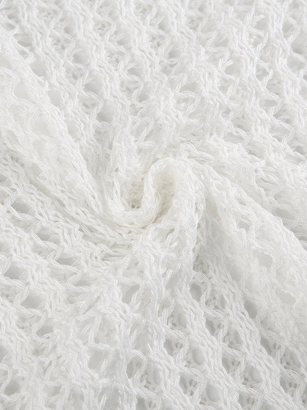 LONG SLEEVE CROCHETED TOP FOR FESTIVAL SEASON