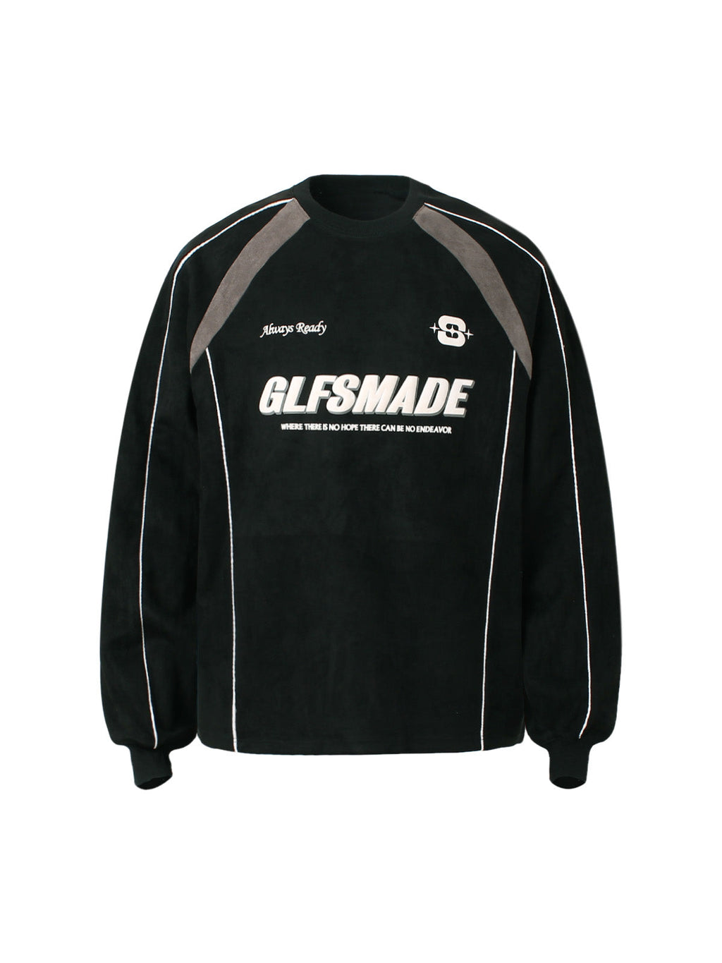 LONG SLEEVE SHIRT - BLACK AND GRAY SPLICE PRINT LOOSE FIT LONG