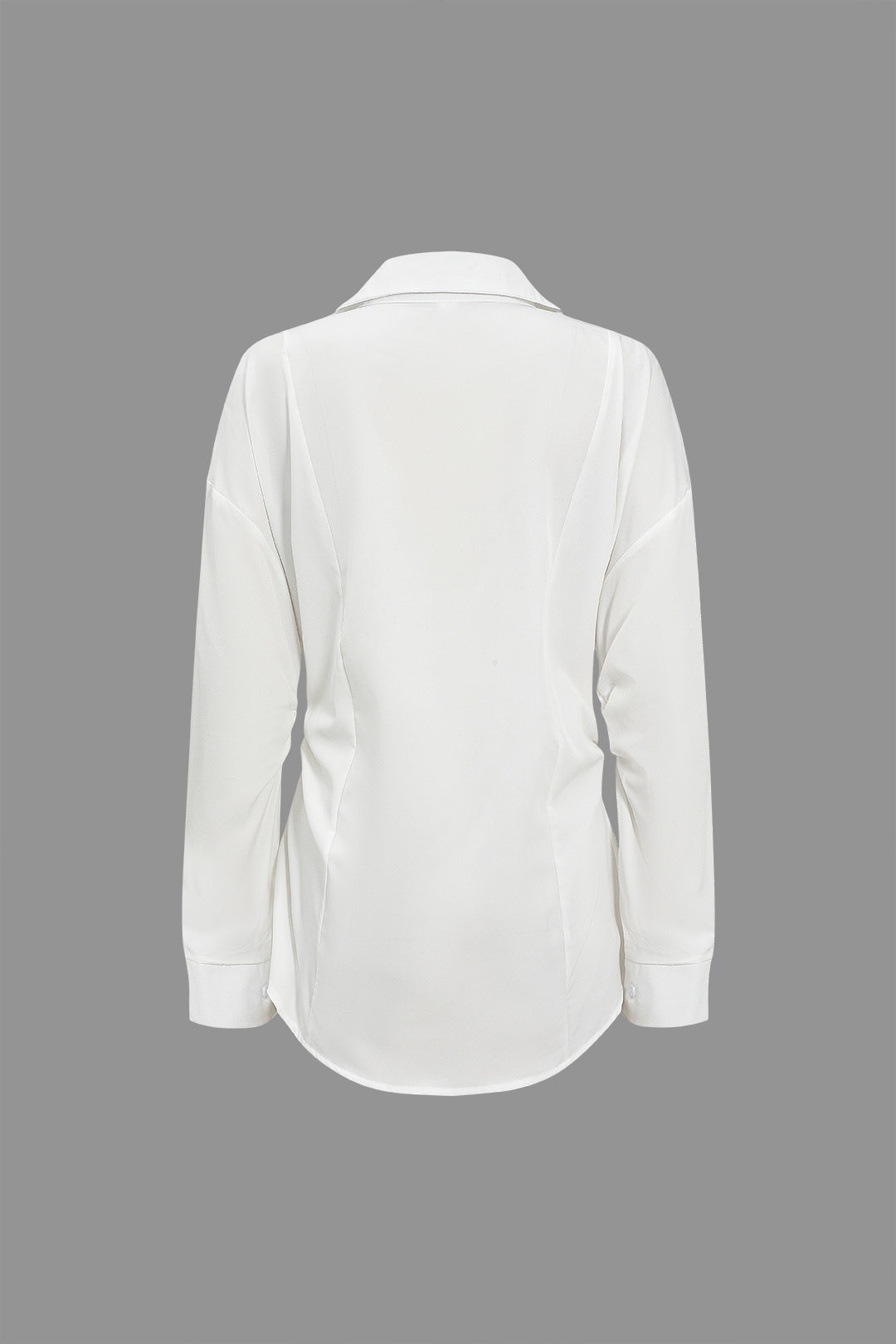 LONG SLEEVE SHIRT - WHITE COLLARED LONG SLEEVE SHIRT