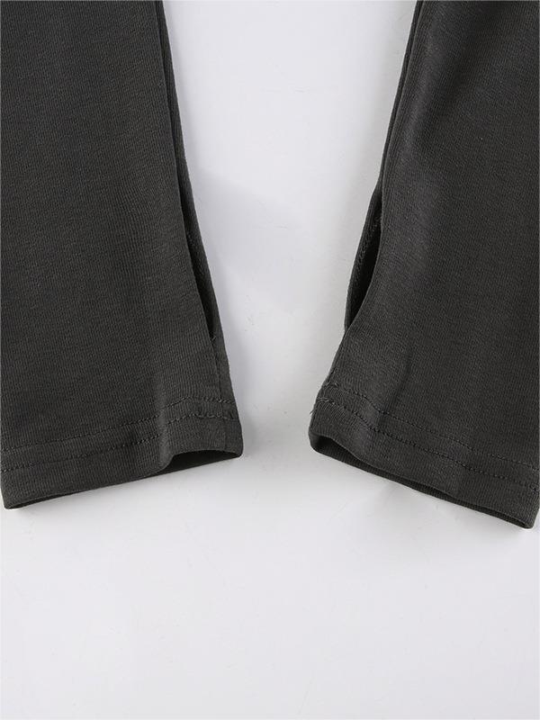 LONG-SLEEVED EYE-PRINT SHIRT - CASUAL SLIM FIT CREW NECK