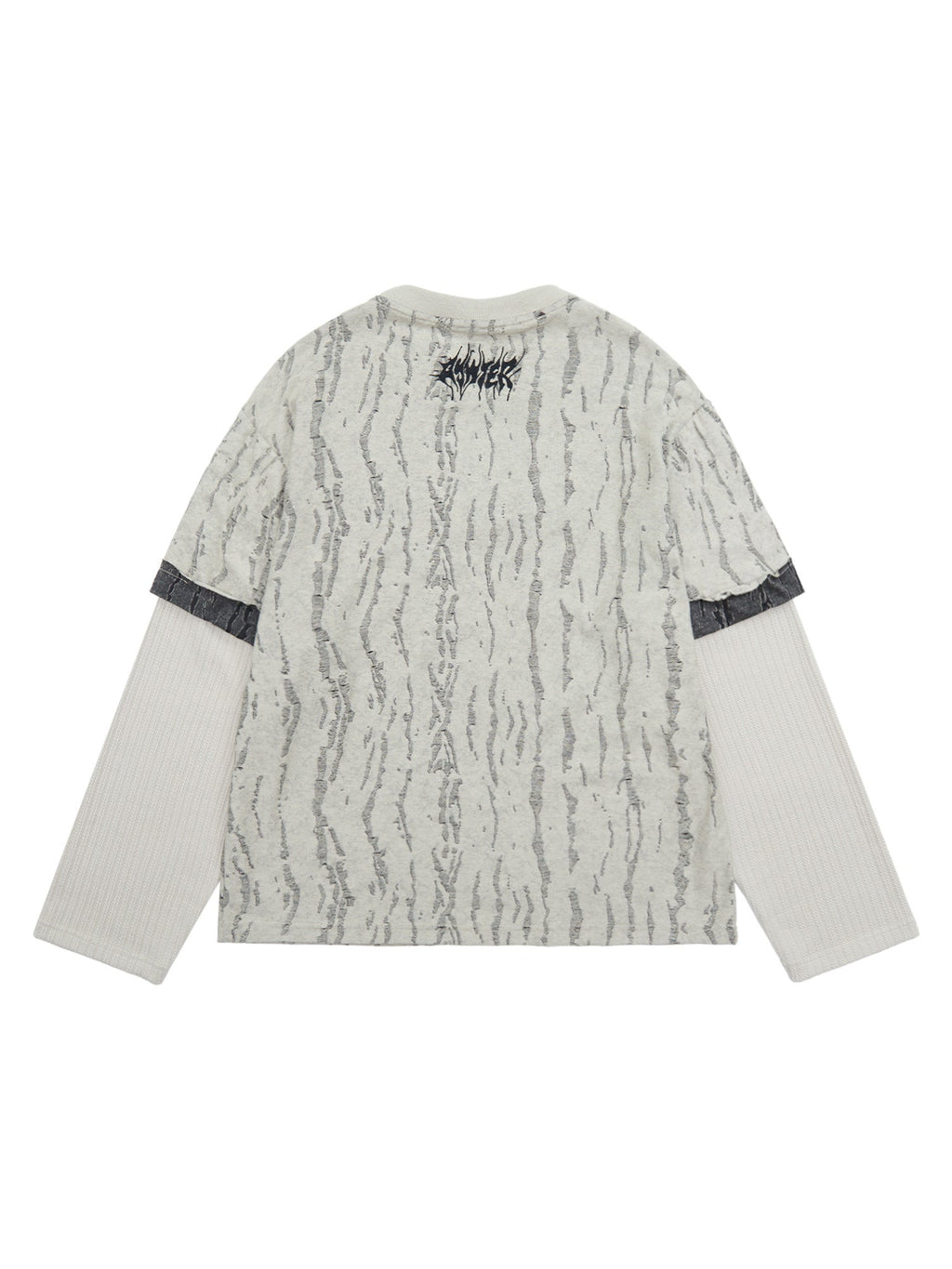 LONG-SLEEVED LAYERED SHIRT IN COTTON LINEN BLEND