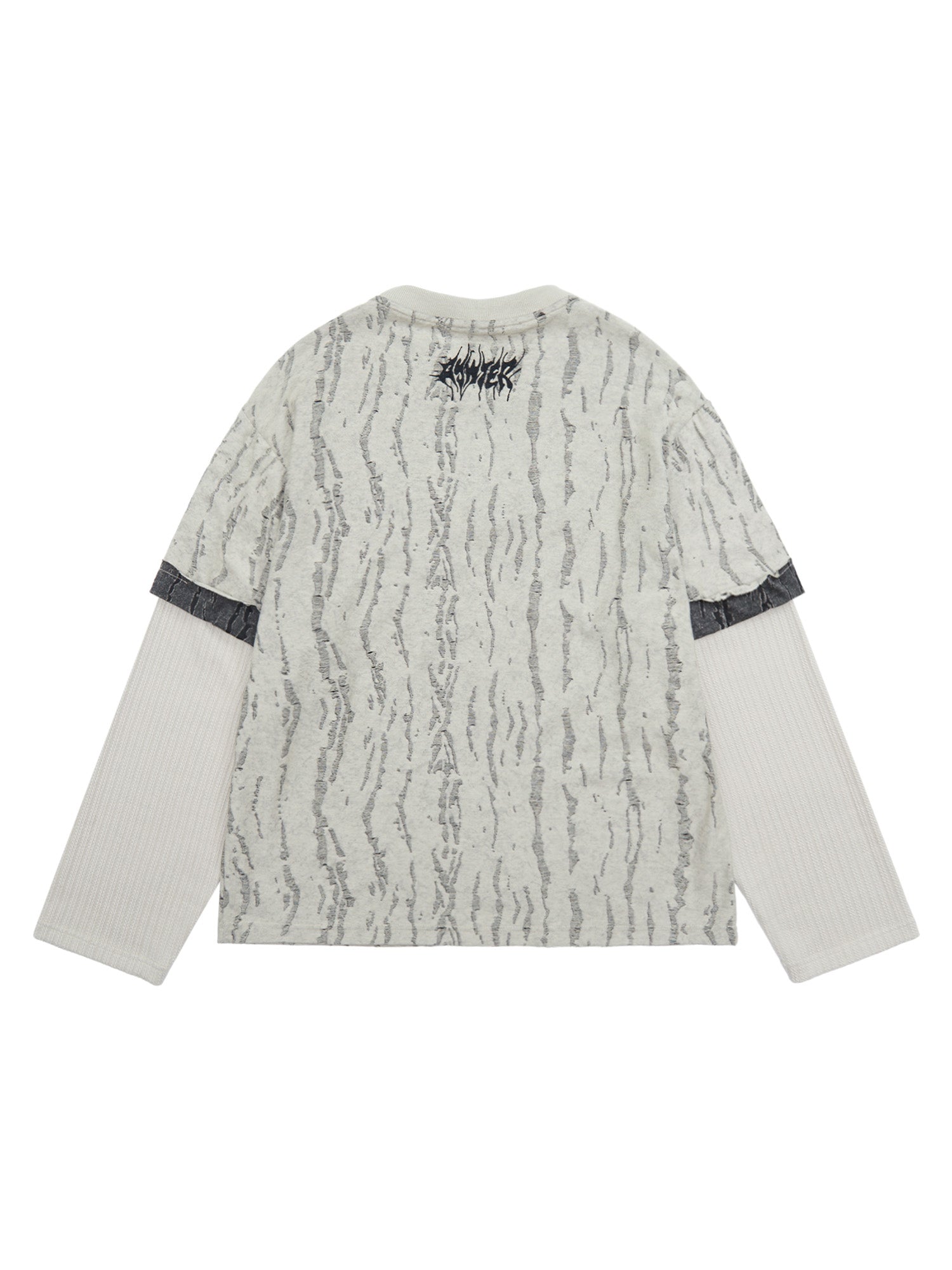 LONG-SLEEVED LAYERED SHIRT IN COTTON LINEN BLEND