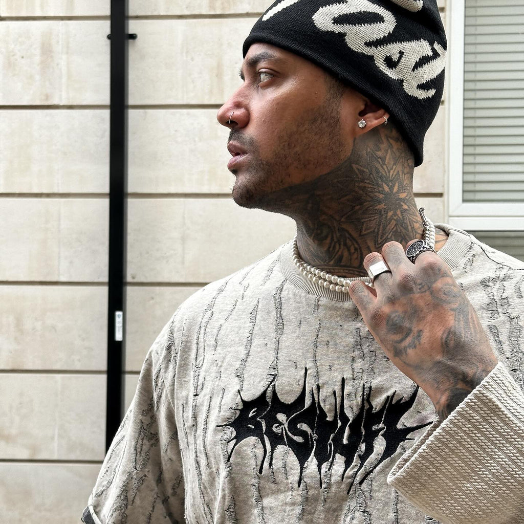 LONG-SLEEVED LAYERED SHIRT IN COTTON LINEN BLEND