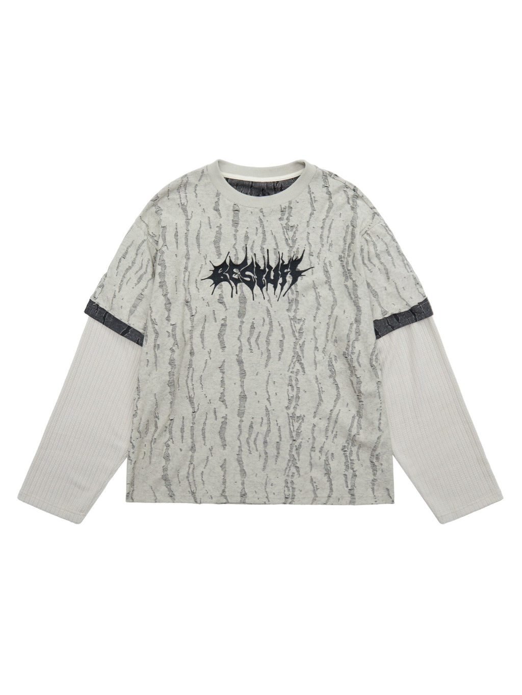 LONG-SLEEVED LAYERED SHIRT IN COTTON LINEN BLEND