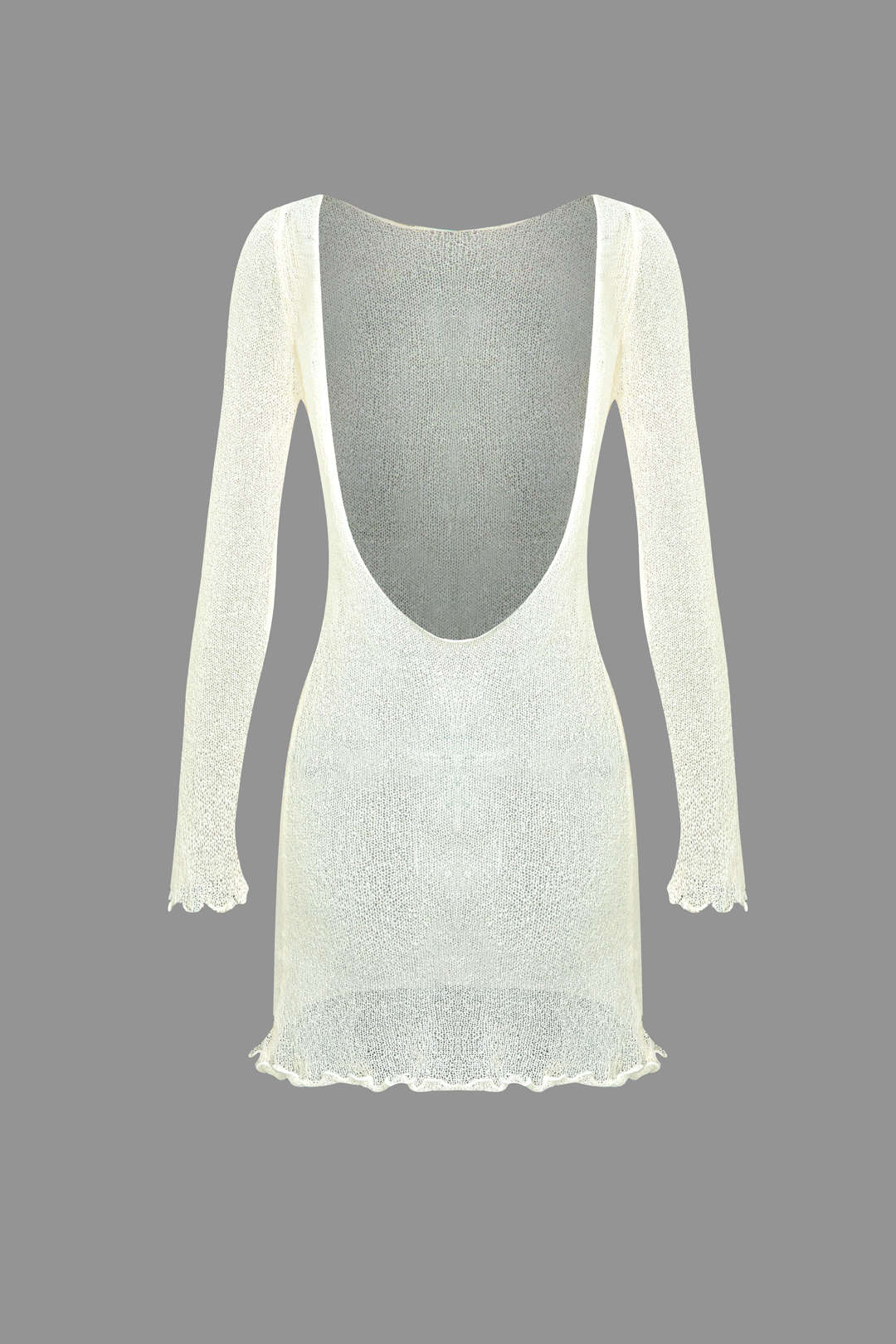 LONG-SLEEVED MINI DRESS WITH STRETCHY JERSEY SWIMWEAR FEATURES