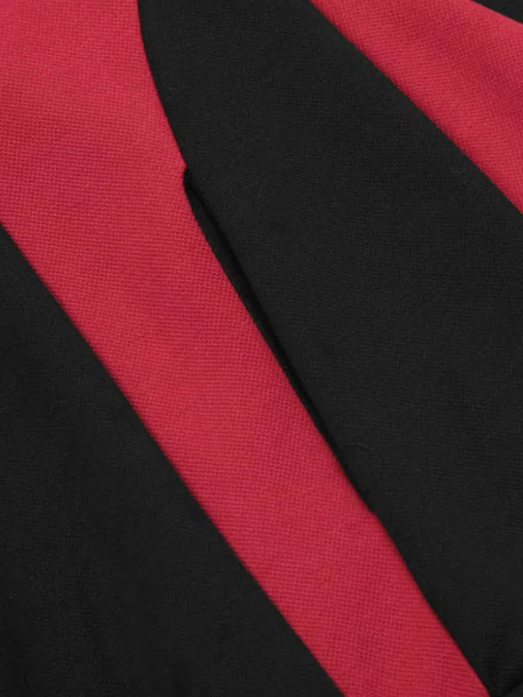 LONG-SLEEVED POLO SHIRT WITH RED ACCENTS AND WHITE STRIPES - NOTRE POLO