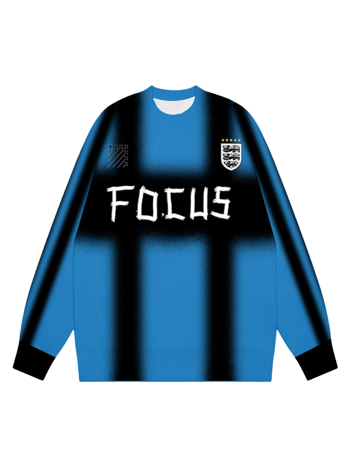 LONG-SLEEVED SHIRT BLACK AND WHITE STRIPES COLOR CONTRAST PRINT