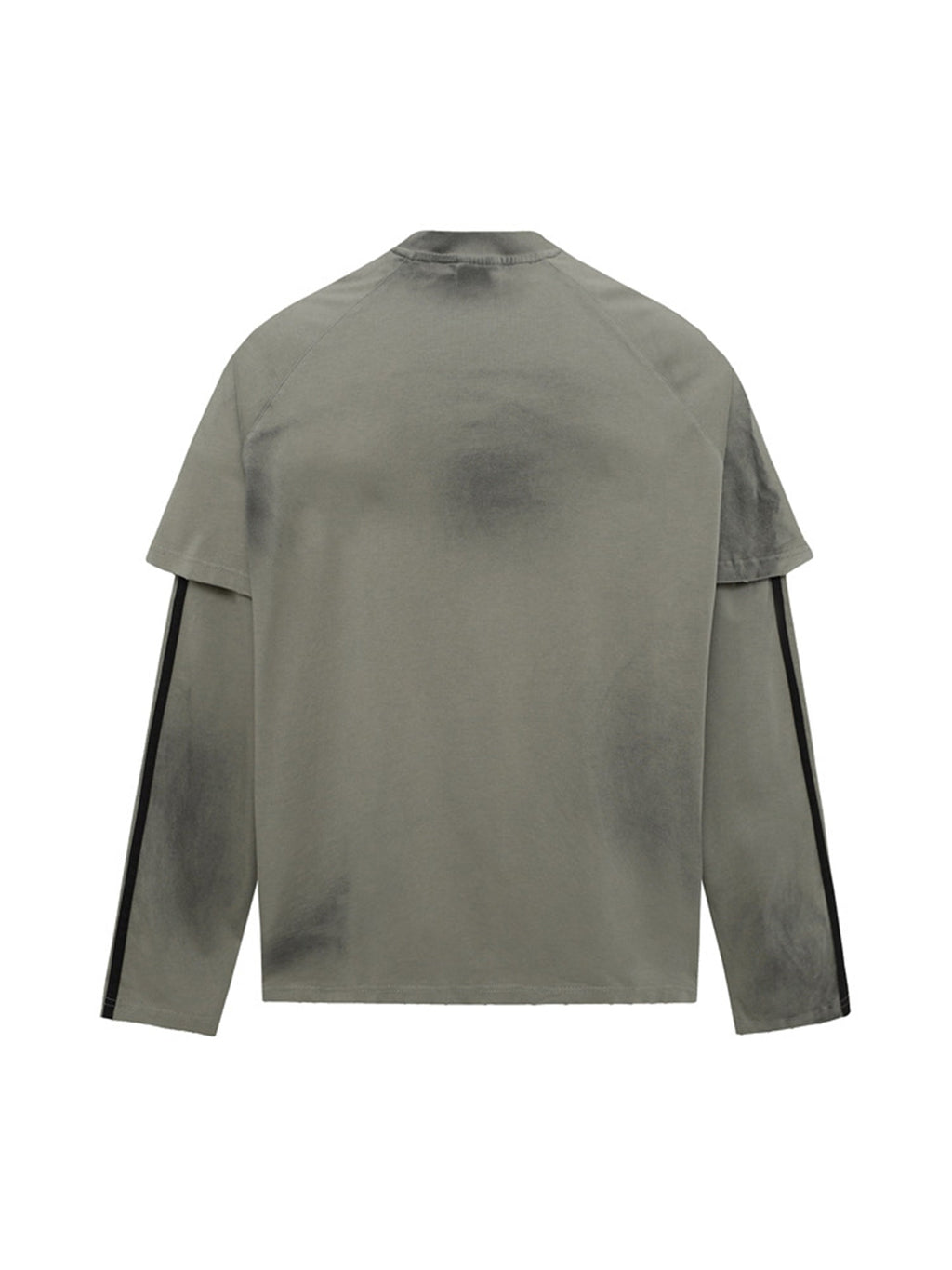 LONG-SLEEVED SHIRT WITH STRIPES AND ROUND COLLAR