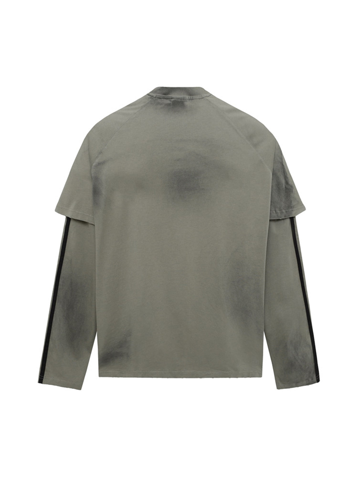 LONG-SLEEVED SHIRT WITH STRIPES AND ROUND COLLAR