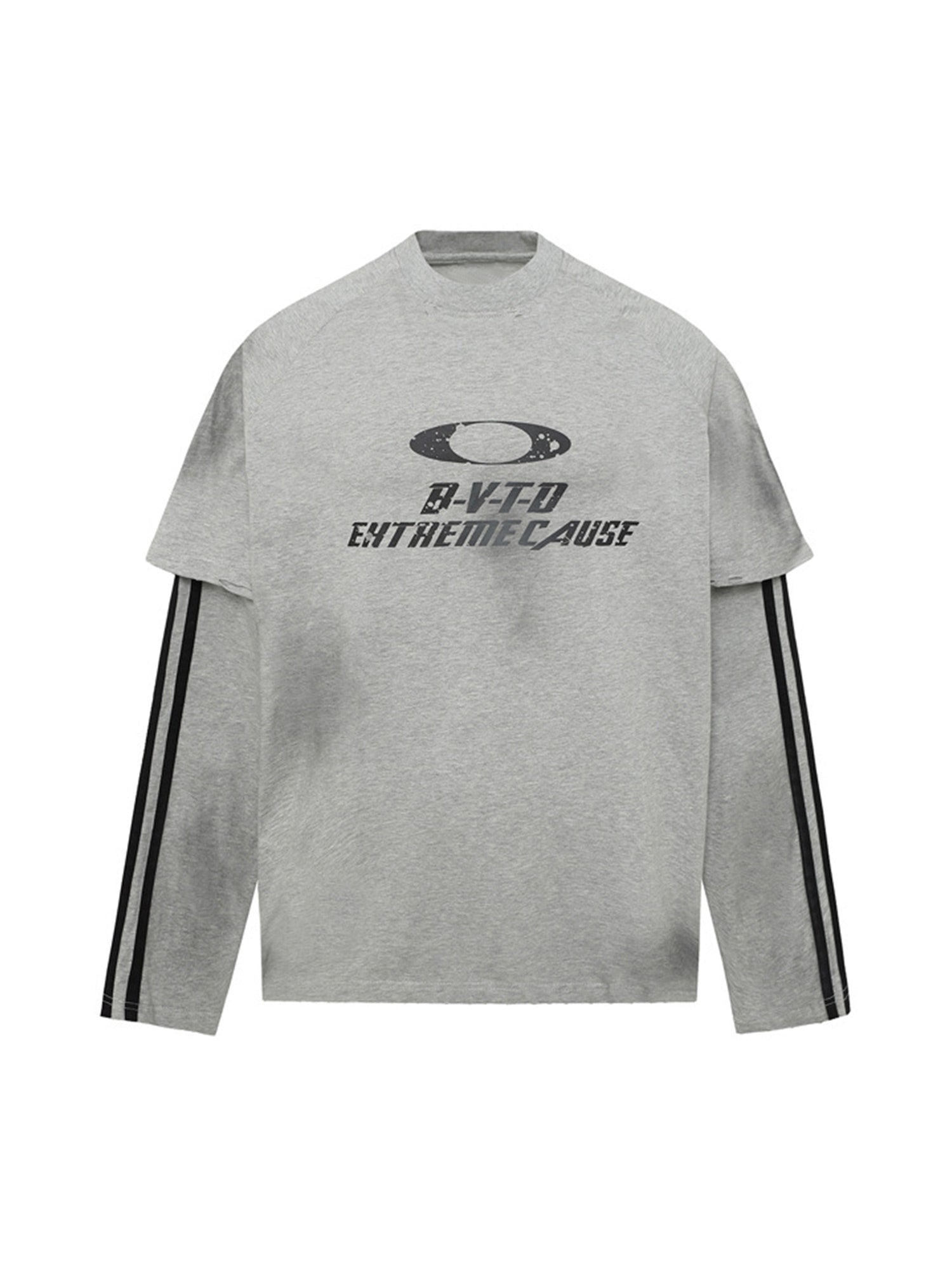 LONG-SLEEVED SHIRT WITH STRIPES AND ROUND COLLAR