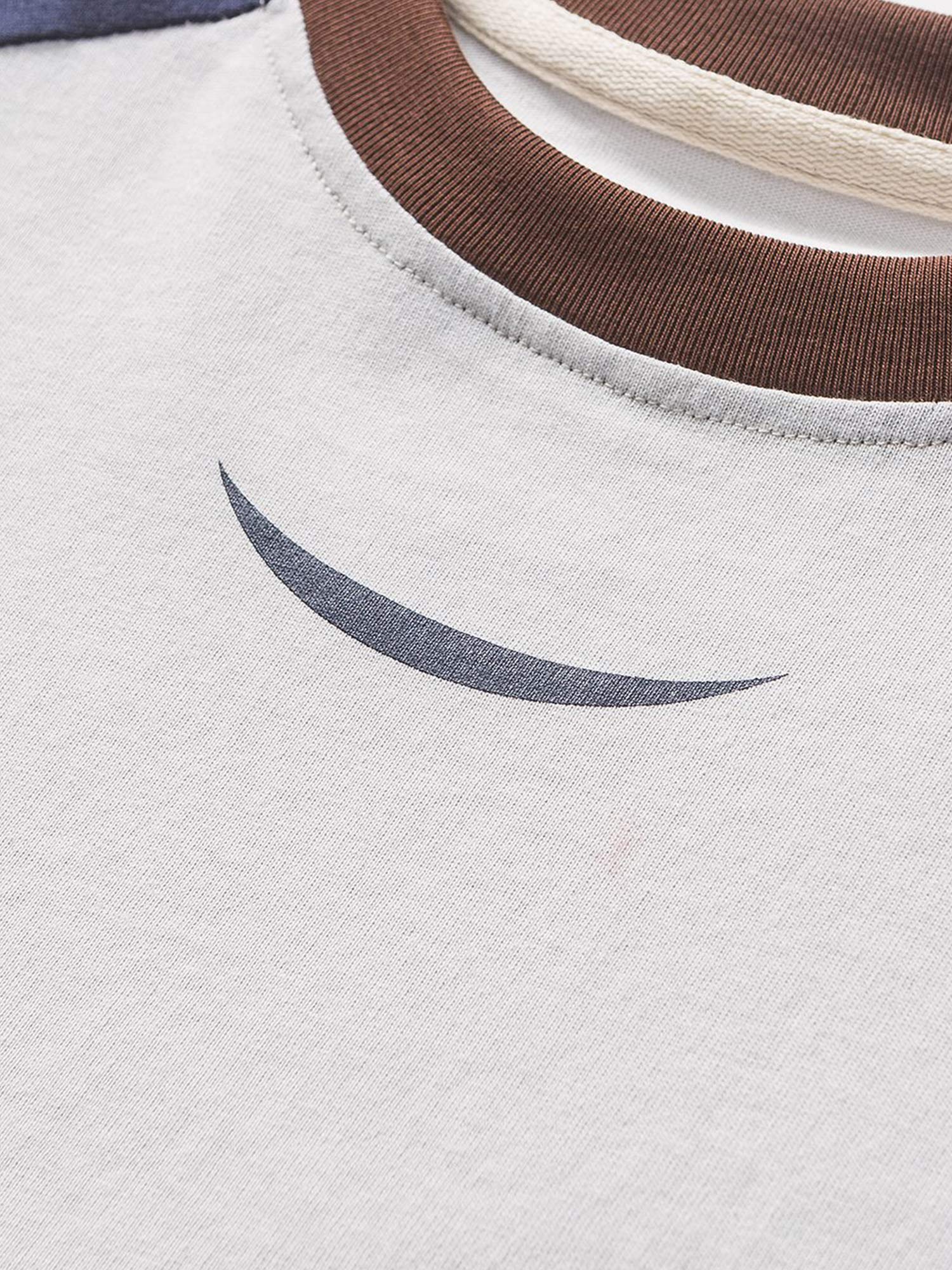 LOOSE FIT BLACK AND GRAY ATHLETIC T-SHIRT STYLISH AMERICAN RETRO