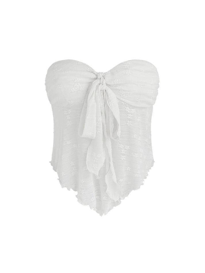 LOOSE FIT TIE-FRONT TOP FOR BEACH VACATION