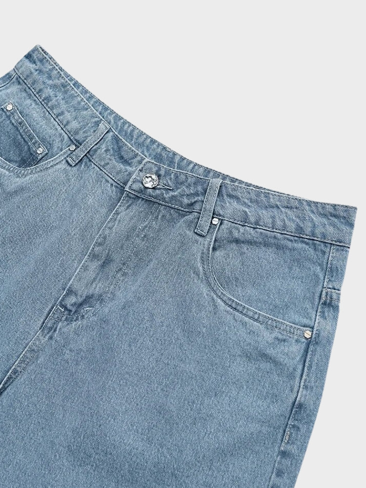 LOOSE-FITTING DENIM SHORTS OVERSIZED VINTAGE DENIM SUMMER FASHION