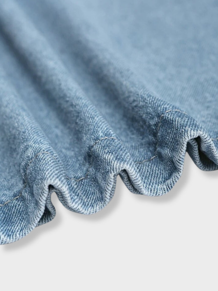 LOOSE-FITTING DENIM SHORTS OVERSIZED VINTAGE DENIM SUMMER FASHION