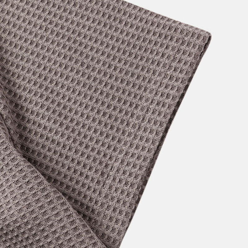 BEIGE WAFFLE-KNIT T-SHIRT FOR EVERYDAY WEAR AND VERSATILE STYLE