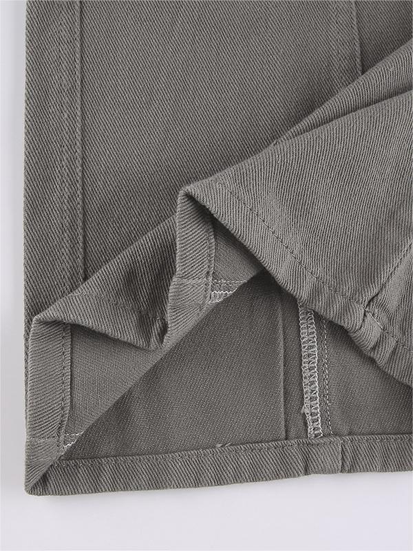LOW-RISE CARGO PANTS IN WASHED GREY FOR MODERN STYLE AND COMFORT