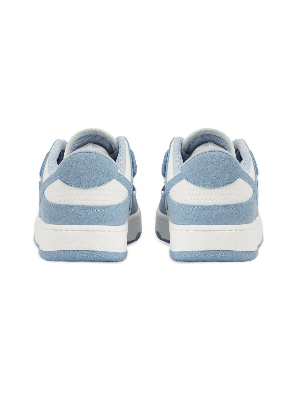 LOW-TOP SNEAKERS BLUE AND WHITE ROUND TOE SHOE SP230818IWDN