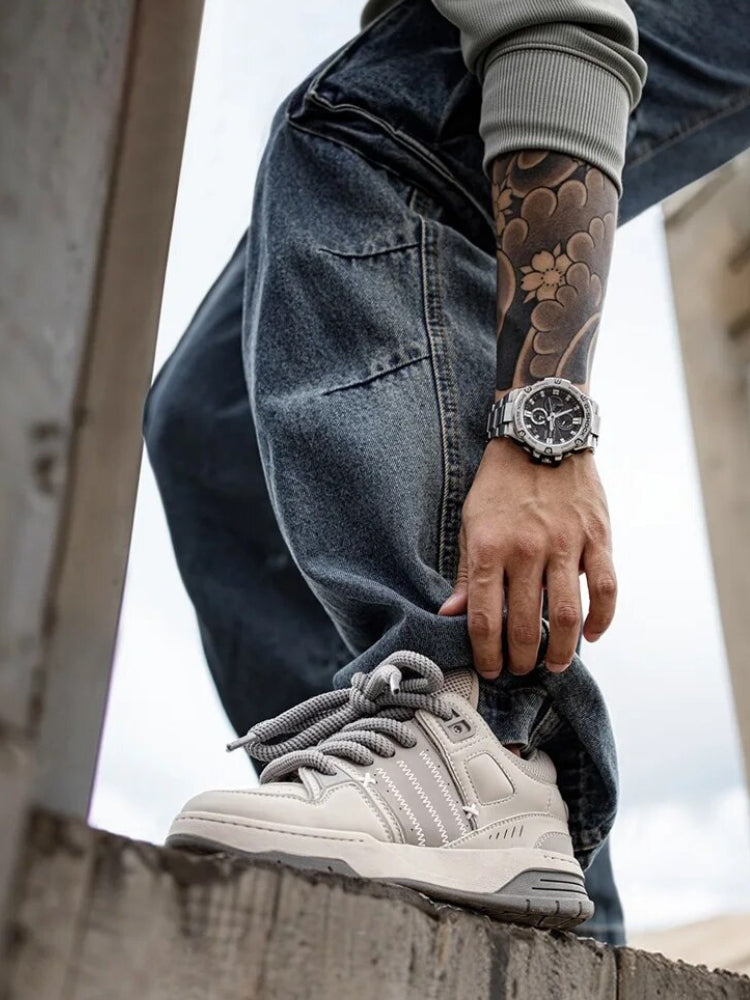 LOW-TOP SNEAKERS GRAY YEAR ZERO SKATING SHOES