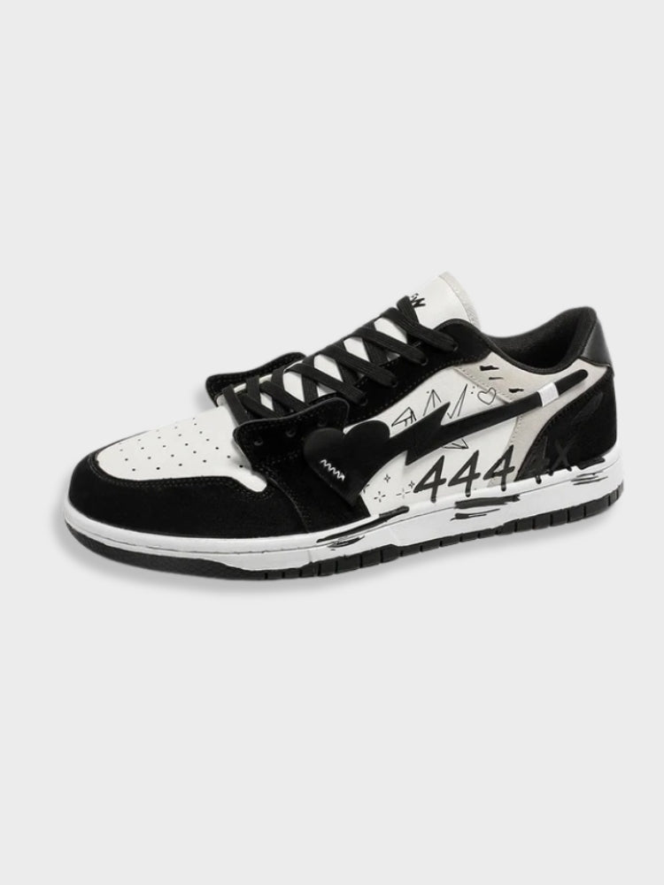 LOW-TOP SNEAKERS - RED AND WHITE UNISEX SPORT SHOES