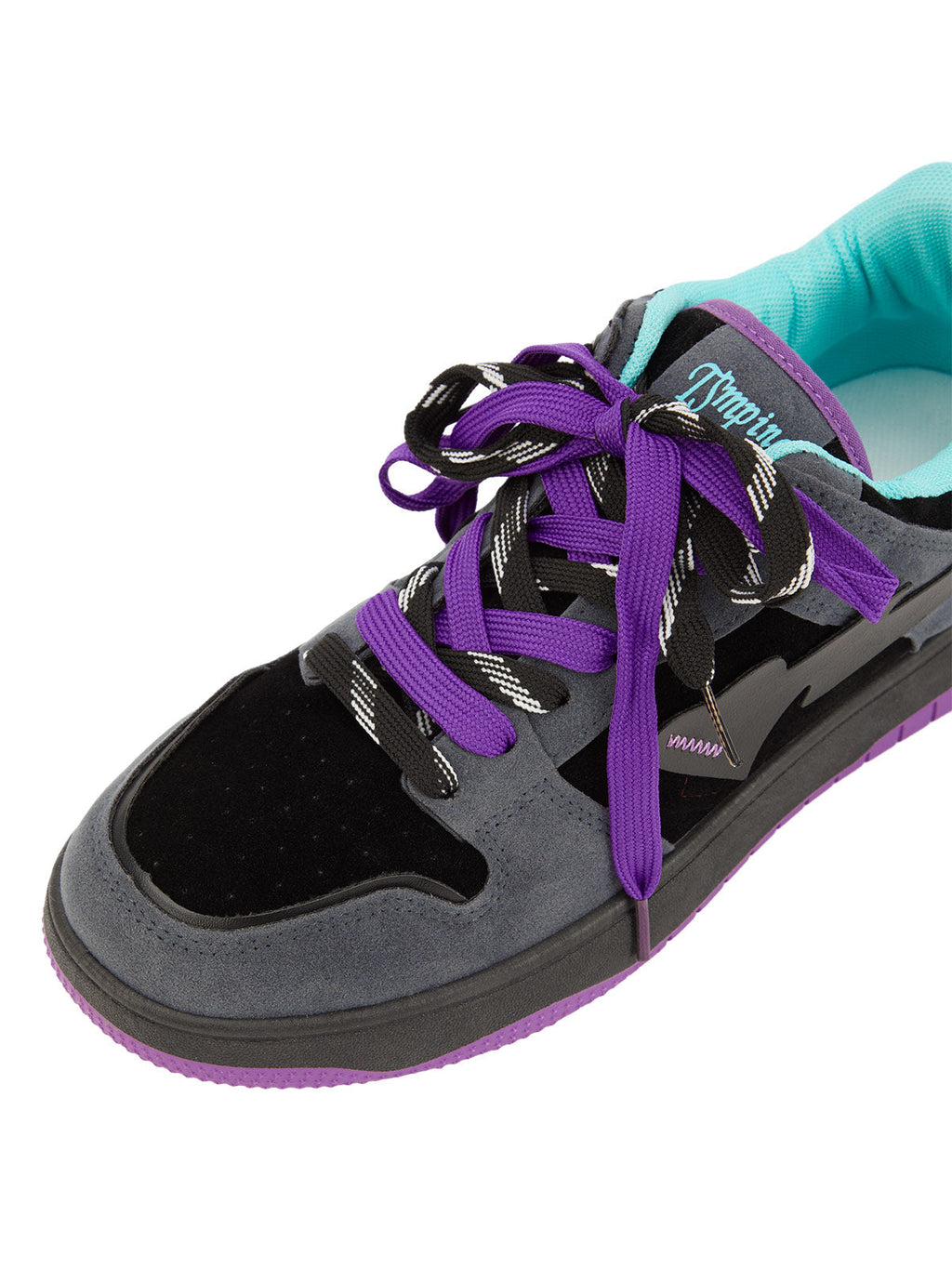 LOW-TOP SNEAKERS WITH PURPLE ACCENTS AND RUBBER OUTSOLE