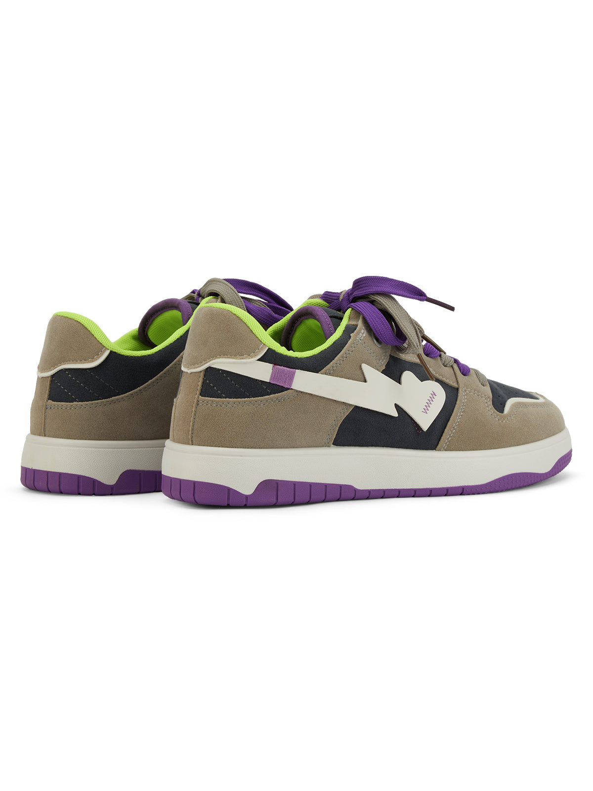 LOW-TOP SNEAKERS WITH PURPLE ACCENTS AND RUBBER OUTSOLE