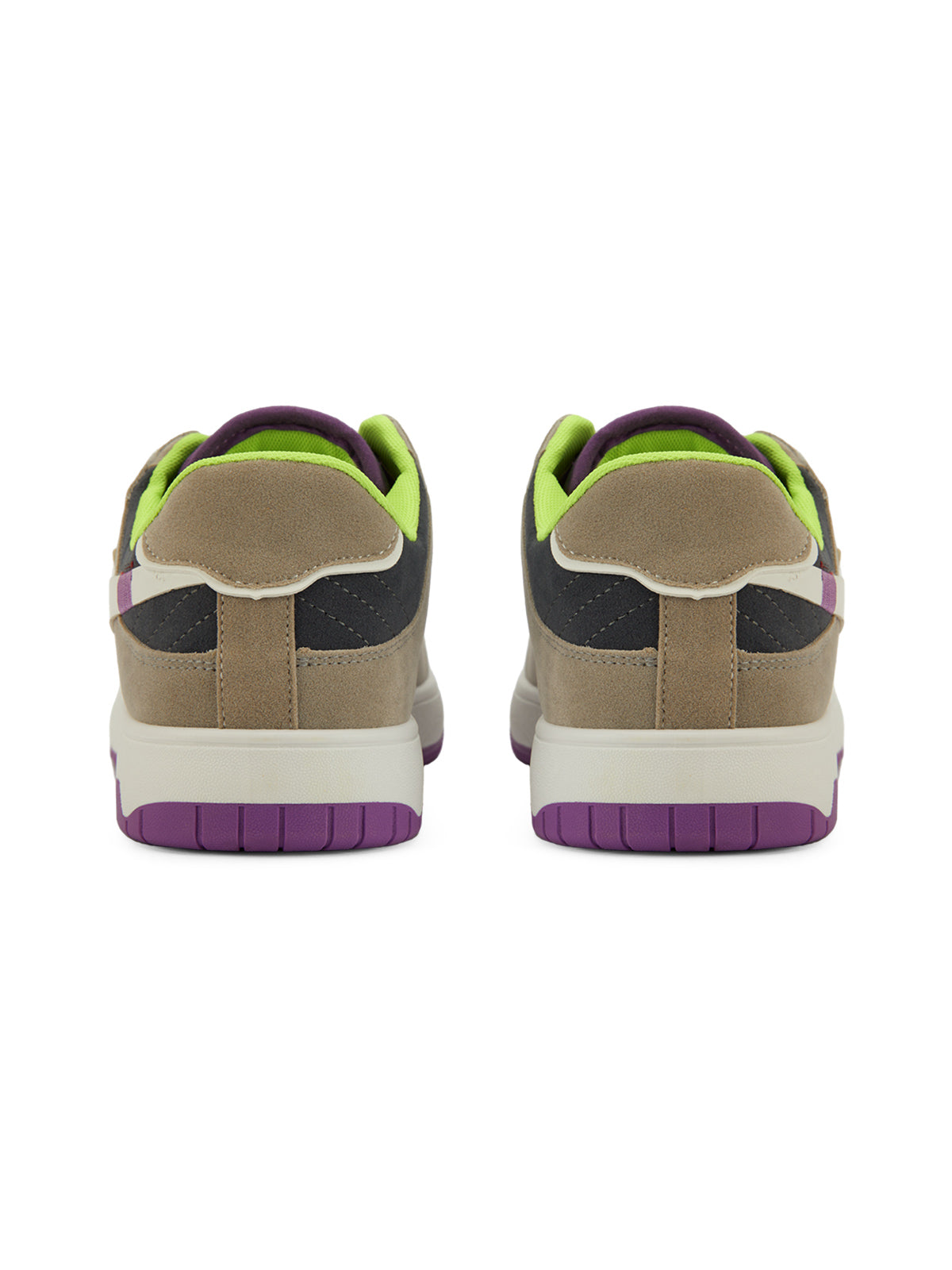 LOW-TOP SNEAKERS WITH PURPLE ACCENTS AND RUBBER OUTSOLE