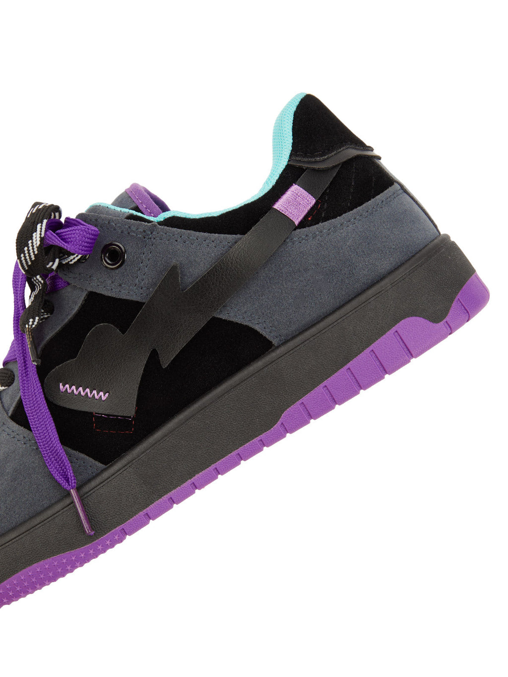 LOW-TOP SNEAKERS WITH PURPLE ACCENTS AND RUBBER OUTSOLE