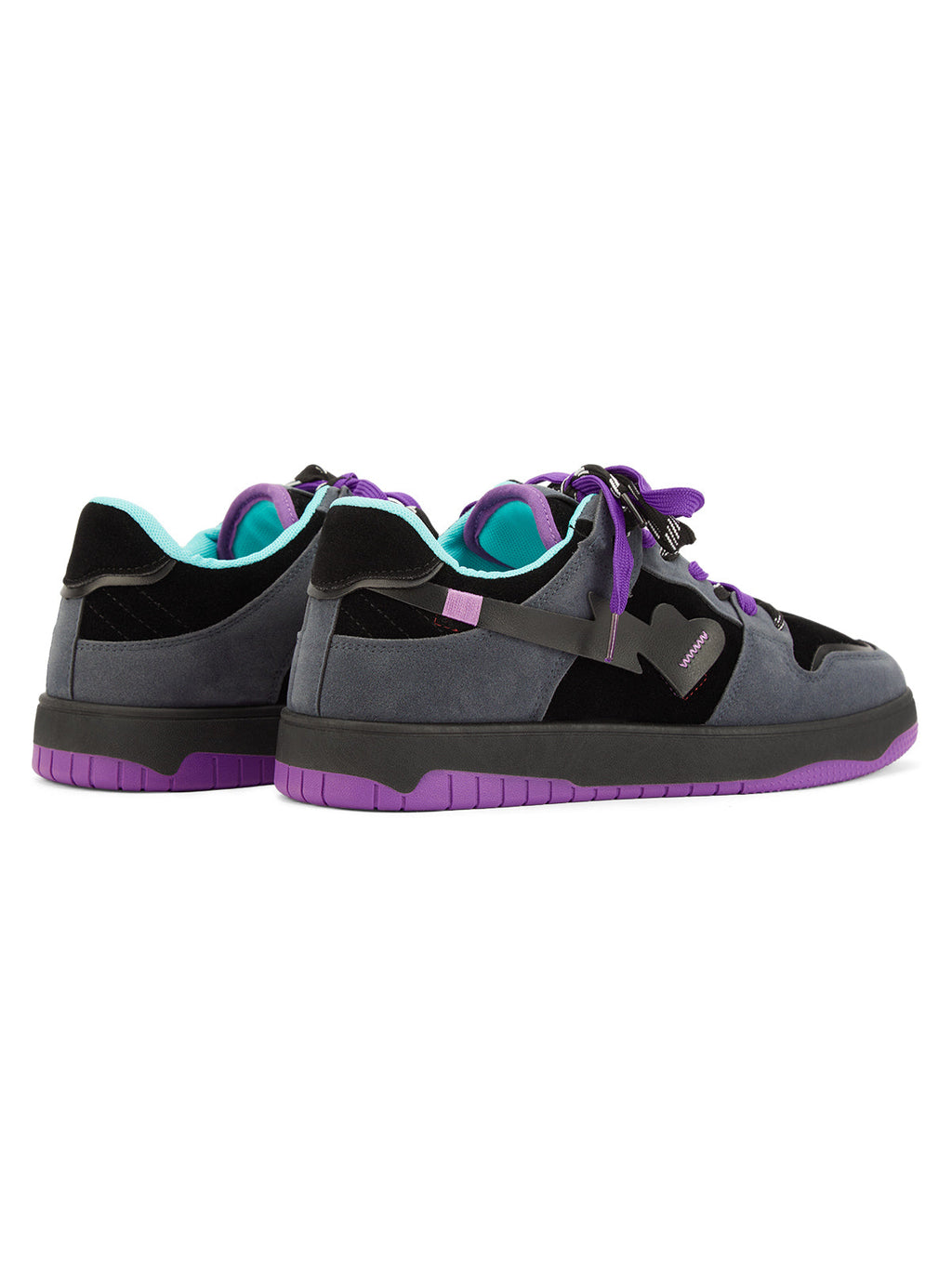 LOW-TOP SNEAKERS WITH PURPLE ACCENTS AND RUBBER OUTSOLE