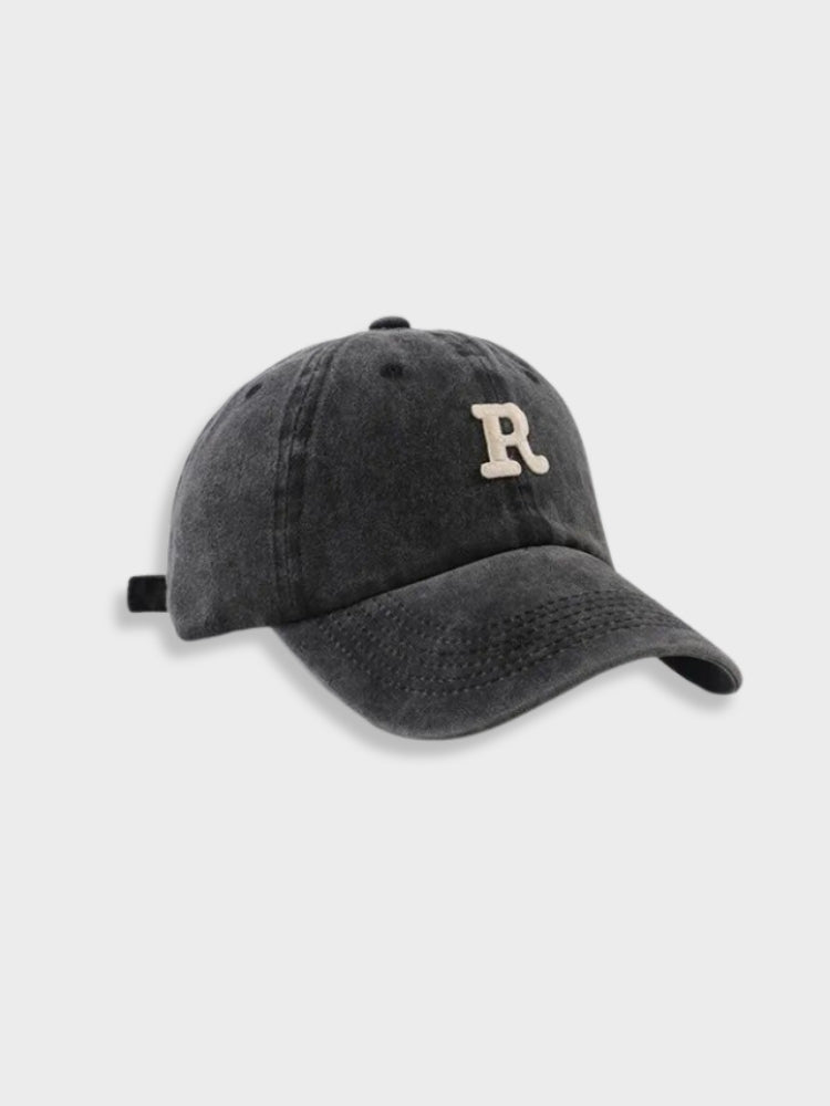 MAROON BASEBALL CAP WITH R - VINTAGE R CAP FOR LASTING COMFORT