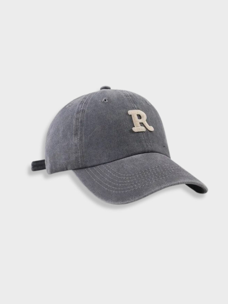 MAROON BASEBALL CAP WITH R - VINTAGE R CAP FOR LASTING COMFORT