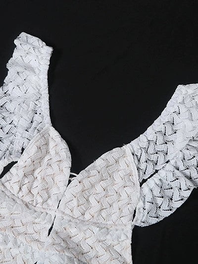 MAXI DRESS - ALLURING WHITE TEXTURED MAXI FOR ELEGANT OCCASIONS