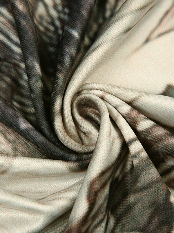 MAXI SKIRT WITH VINTAGE-INSPIRED PRINT AND LOW WAISTLINE DESIGN