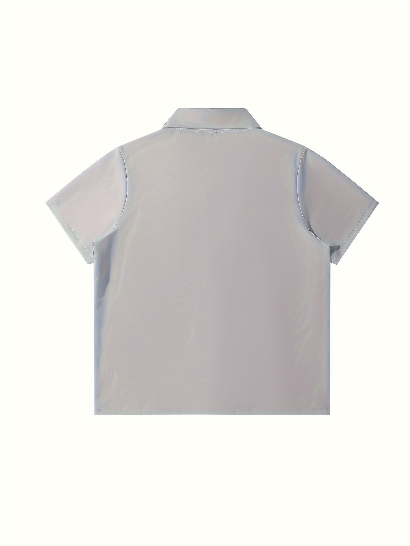 MEDUSA-PRINTED SHORT SLEEVE BUTTON-UP SHIRT FOR SUMMER WEAR