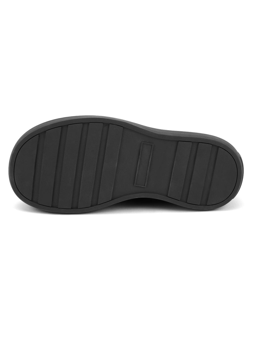 MEN'S BLACK PLATFORM SNEAKERS WITH DURABLE RUBBER OUTSOLE