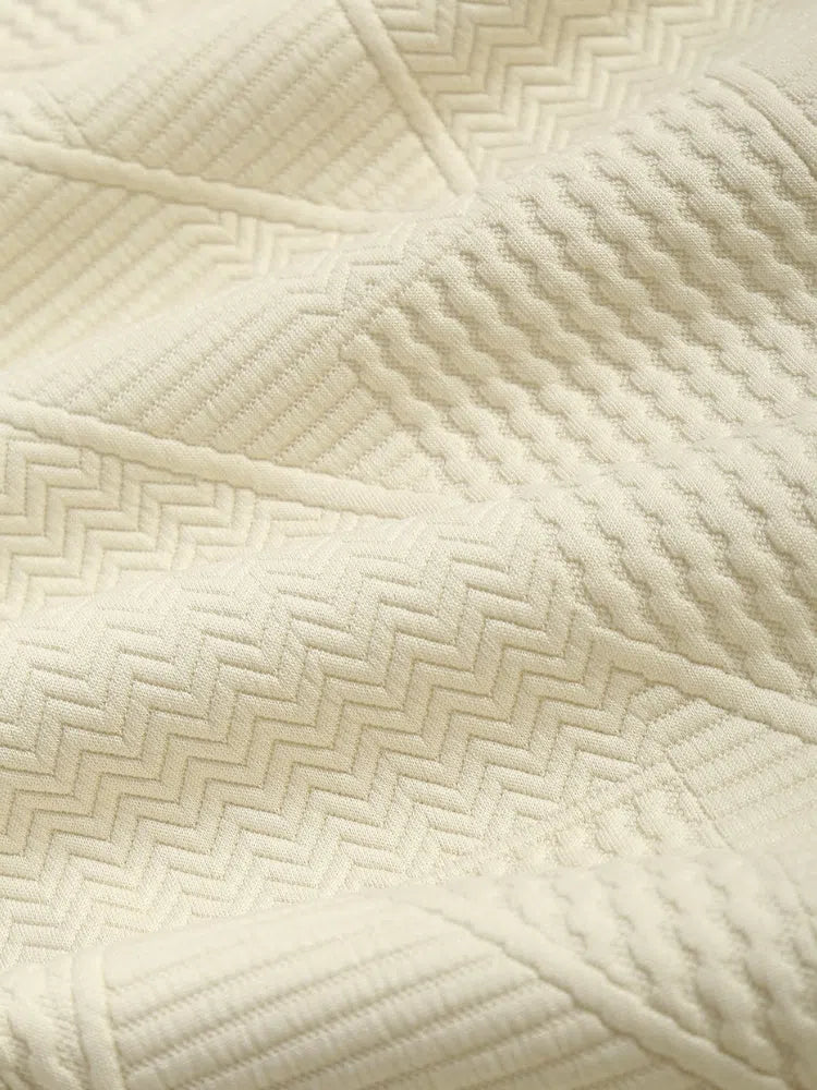 MEN'S CASUAL SHORT-SLEEVED CREAM SHIRT