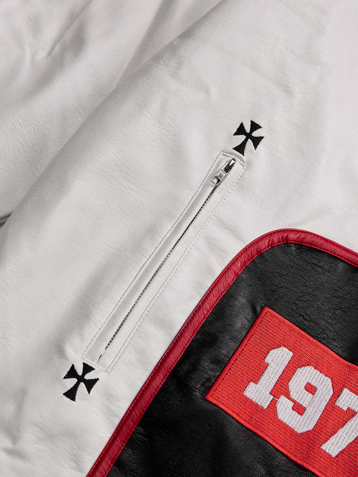 MEN'S GREEN LEATHER JACKET WITH LONG SLEEVE AND STAND COLLAR, TRENDY CASUAL