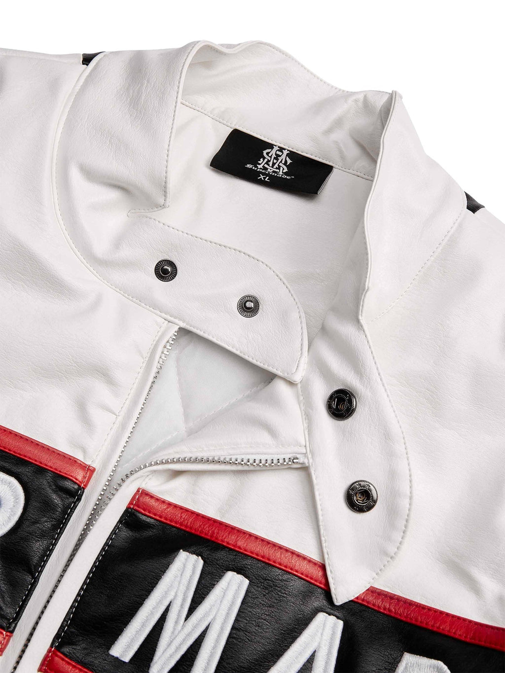 MEN'S GREEN LEATHER JACKET WITH LONG SLEEVE AND STAND COLLAR, TRENDY CASUAL